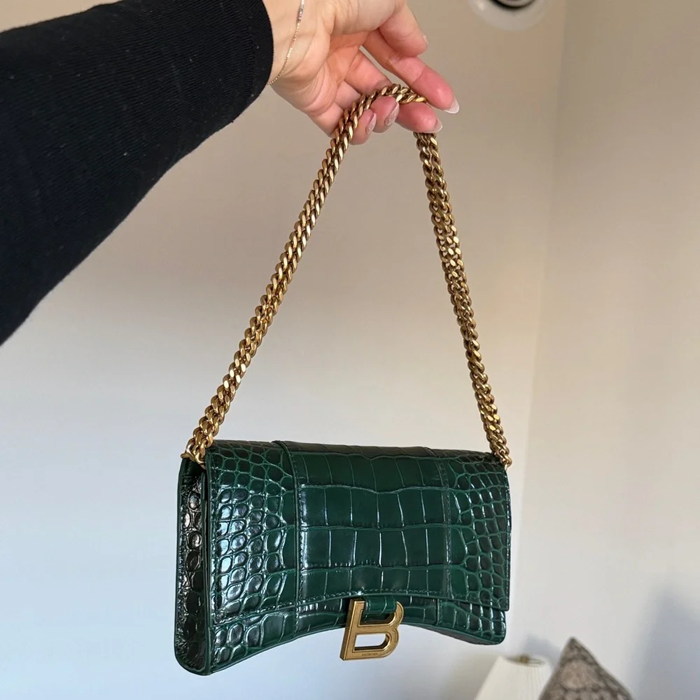 Balenciaga Hourglass Wallet on Chain Purse Entrupy Authenticated - Picture 6 of 16